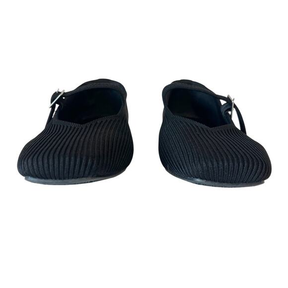 Vivaia Margot Mary Jane Flats Black Square Toe Eco Knit Size 42 US Women 10.5 - Picture 7 of 10